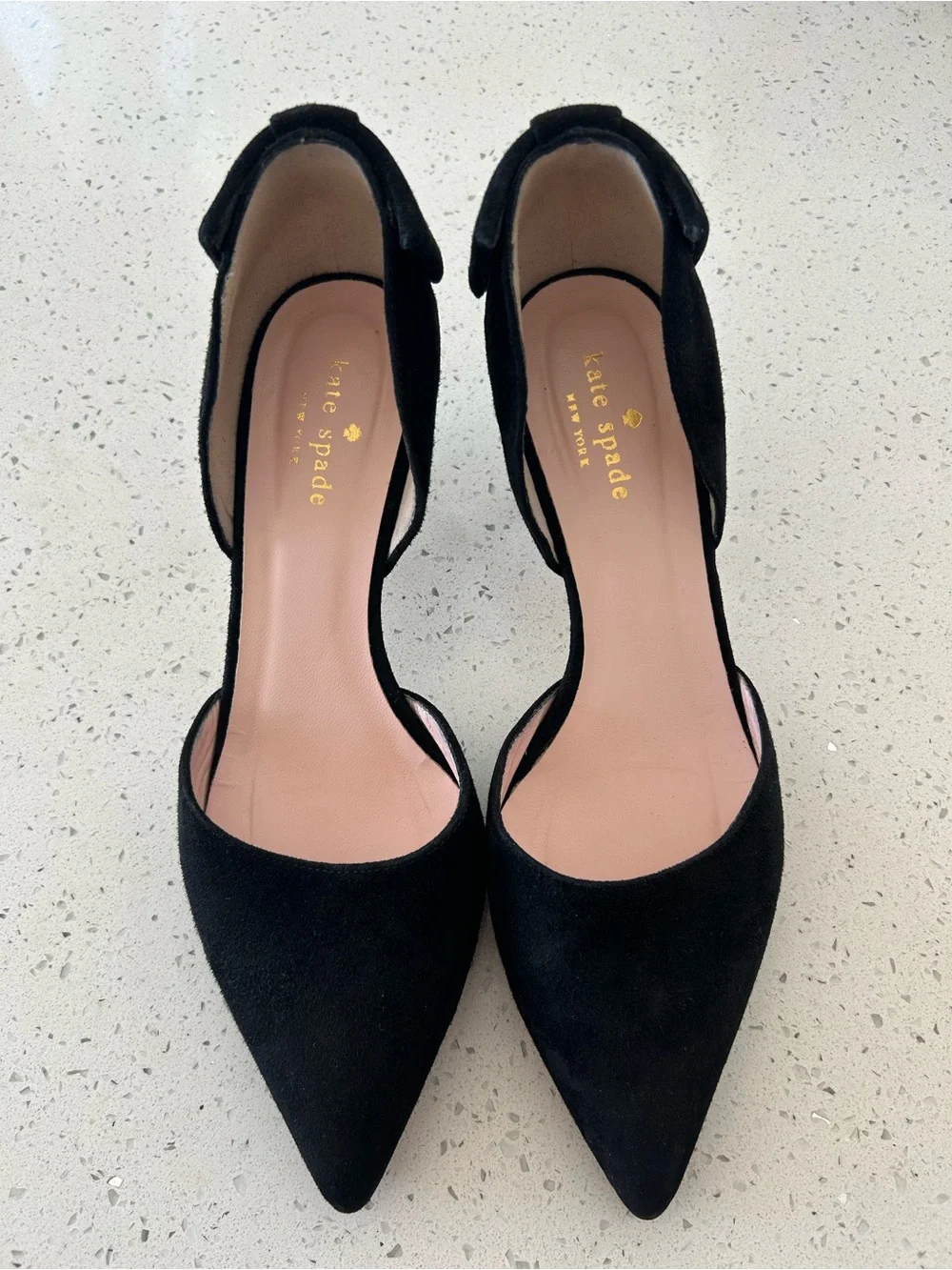 Kate Spade Kitten Heels with Bow on back Sz 7